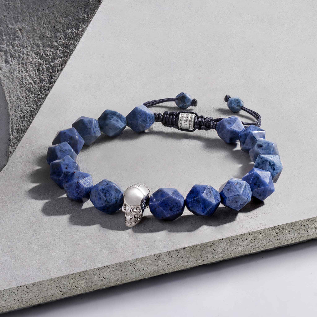 Skull Bracelet Dumortierite