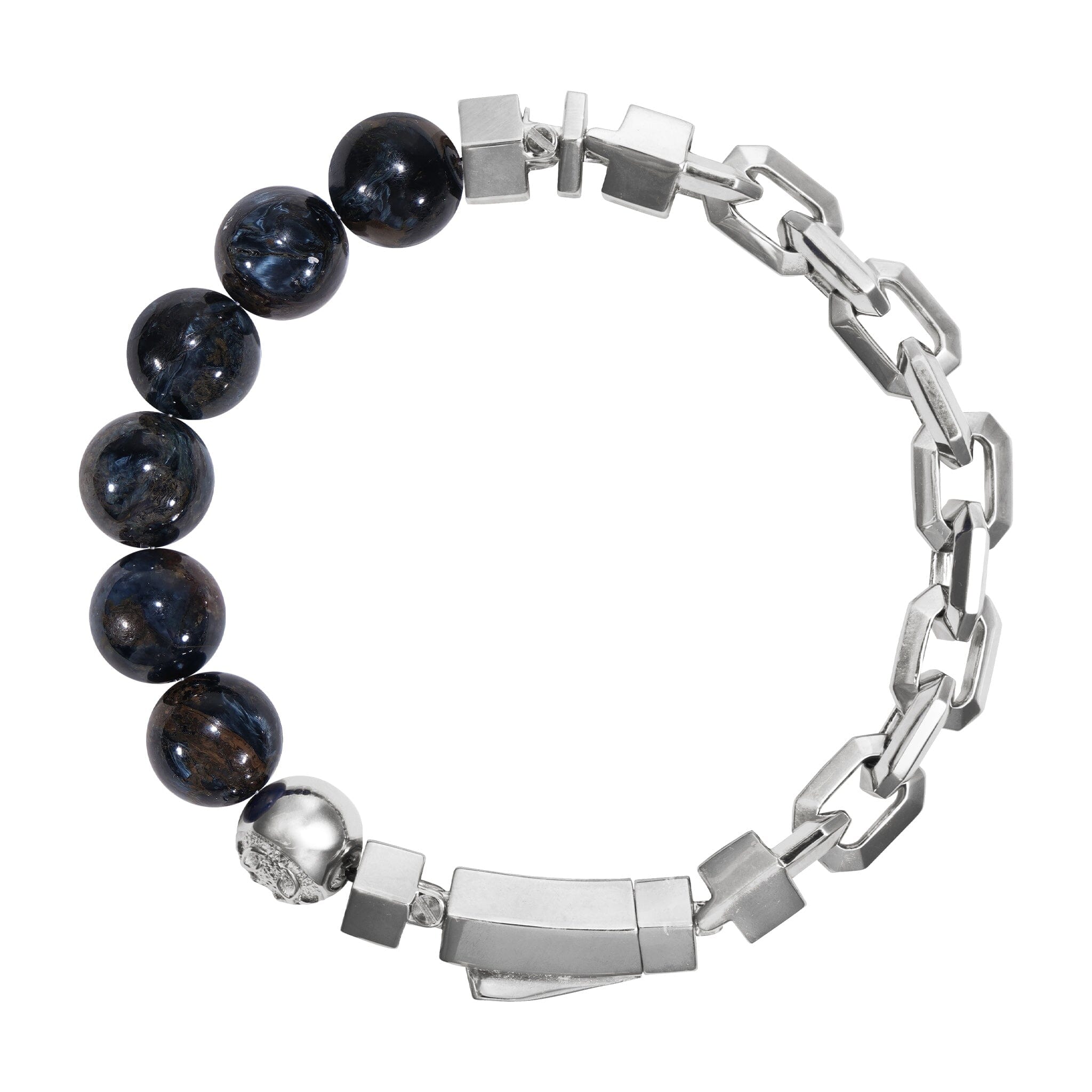 Square Link Bracelet Pietersite