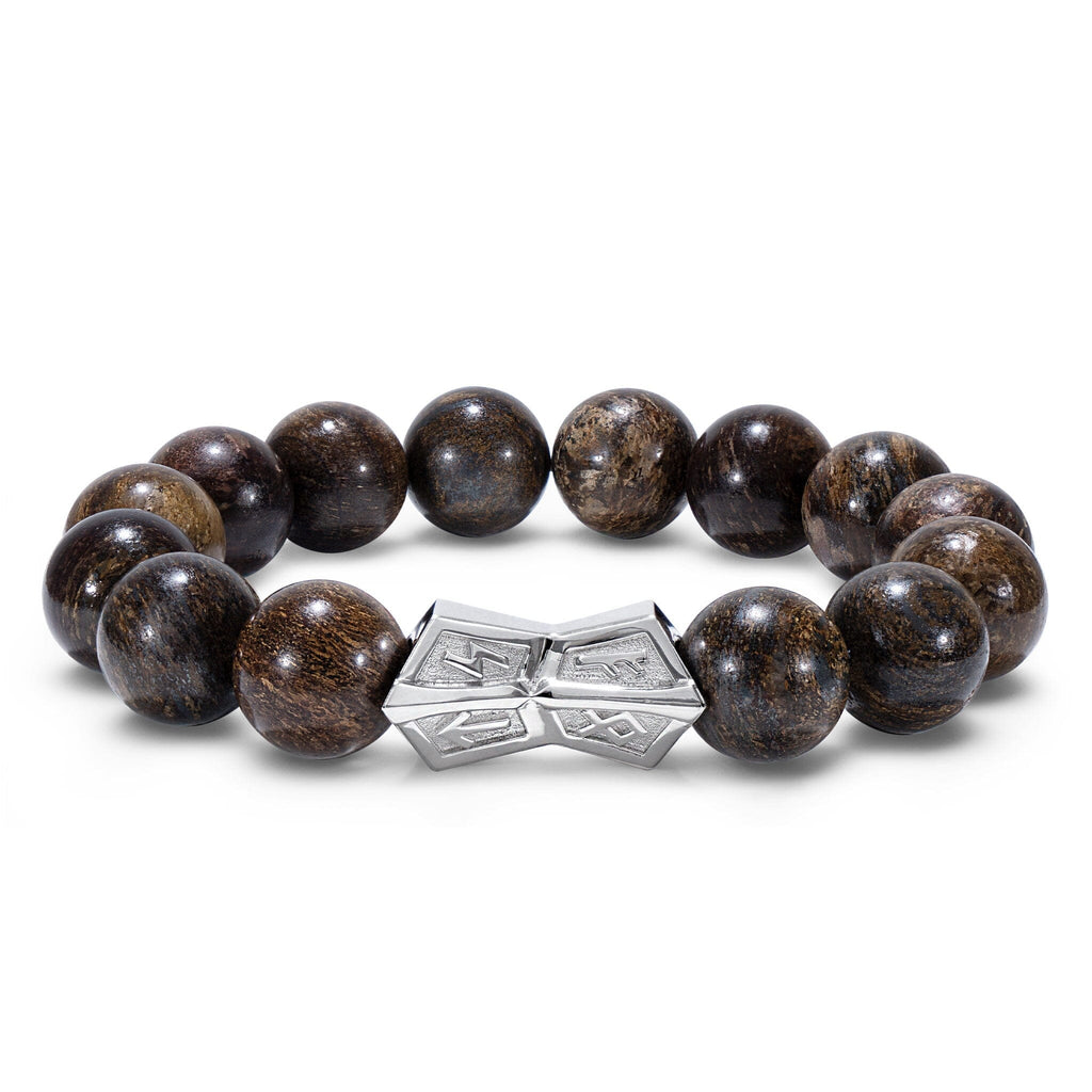 Rune Crossguard Bracelet Bronzite