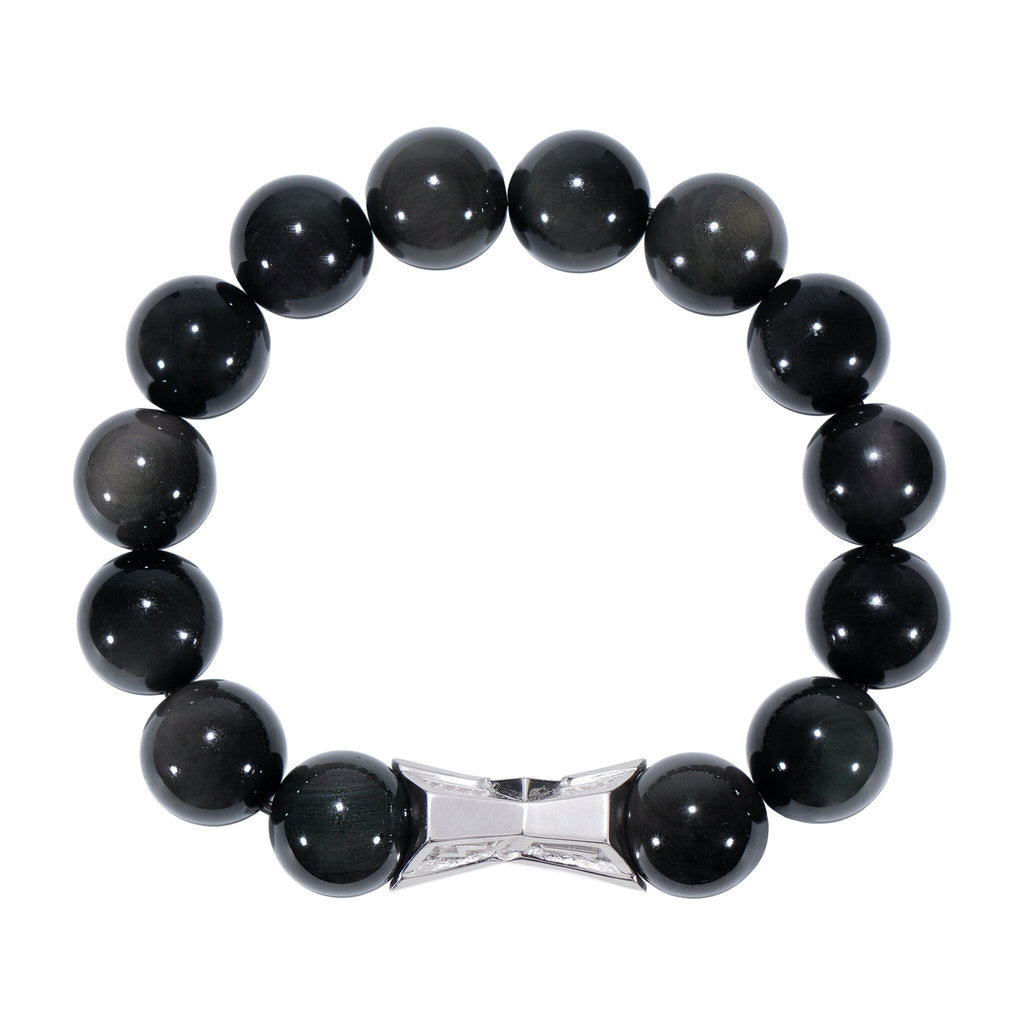 Rune Crossguard Bracelet Obsidian