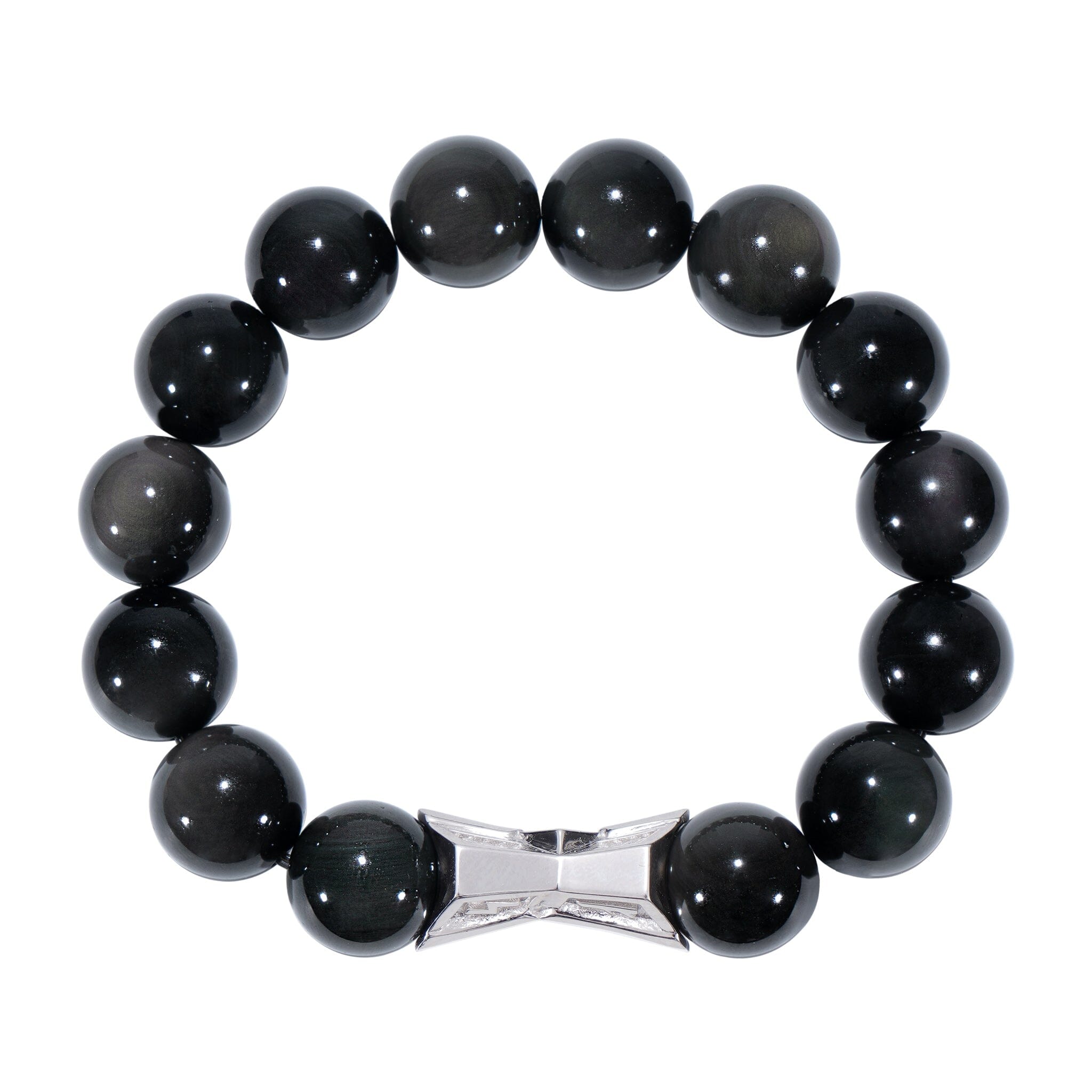 Rune Crossguard Bracelet Obsidian