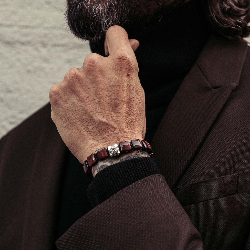 Tiger Head Bracelet Red Tiger Eye