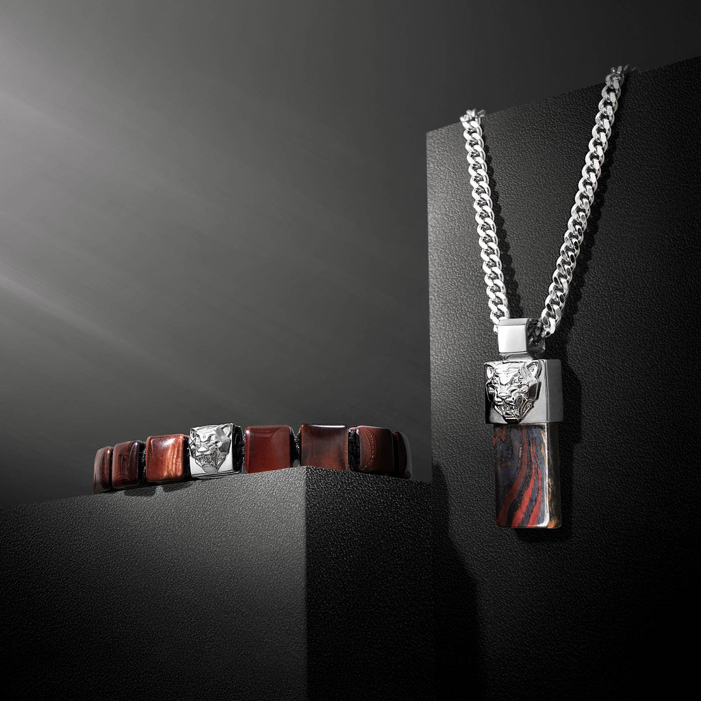 Tiger Head Bracelet Red Tiger Eye