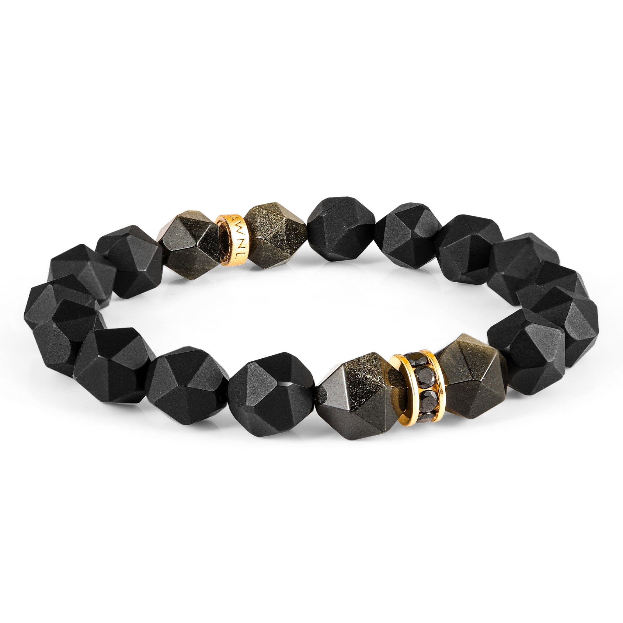 Mars Bracelet Onyx & Golden Obsidian