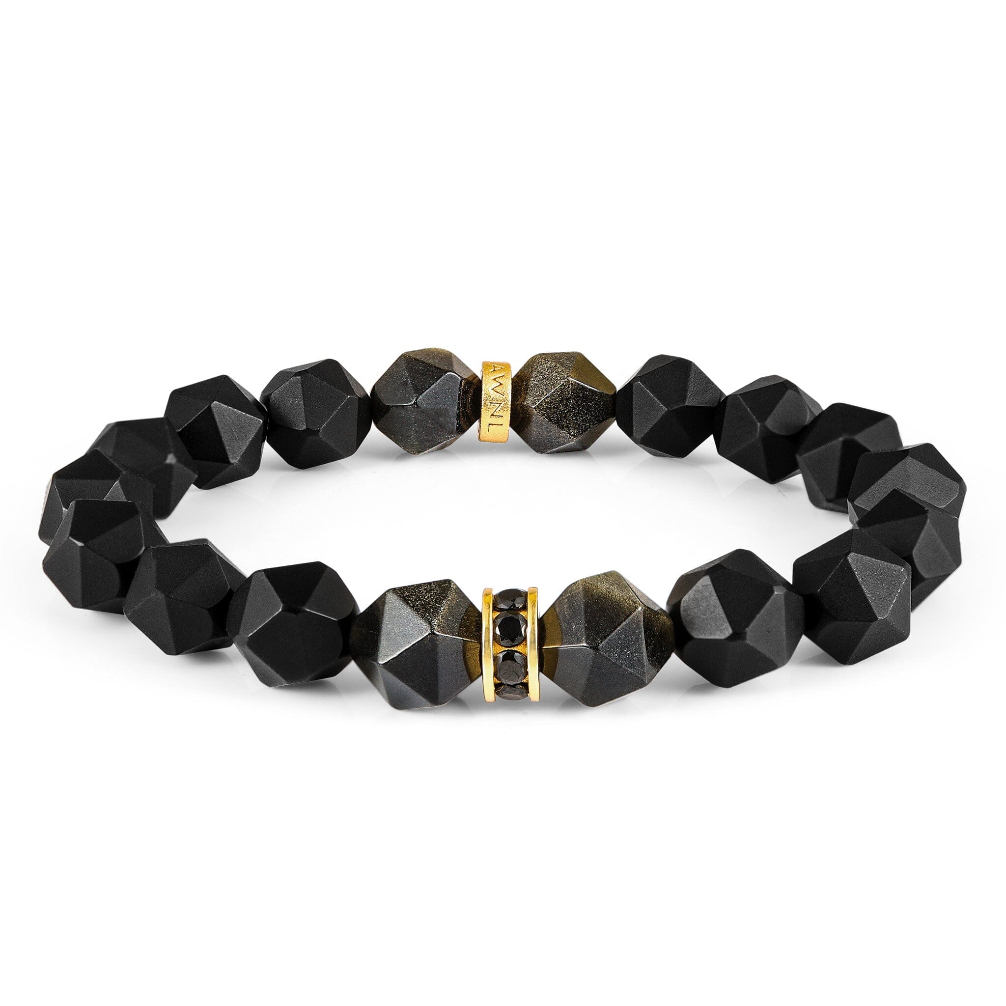 Mars Bracelet Onyx & Golden Obsidian