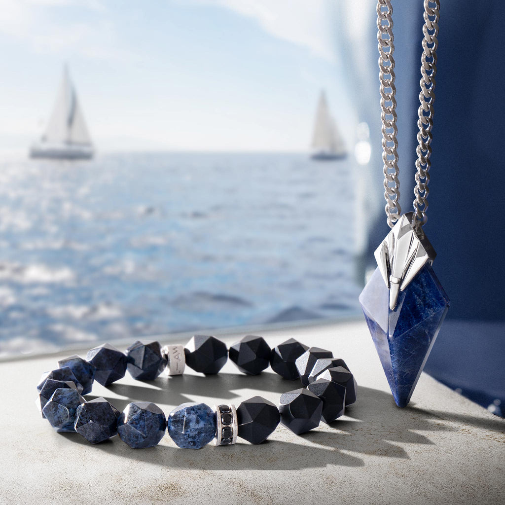 Trident Necklace Sodalite / L