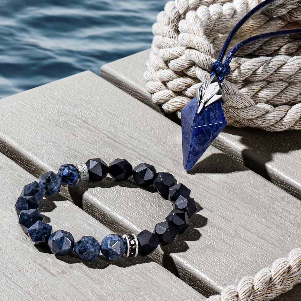 Trident Necklace Sodalite / L
