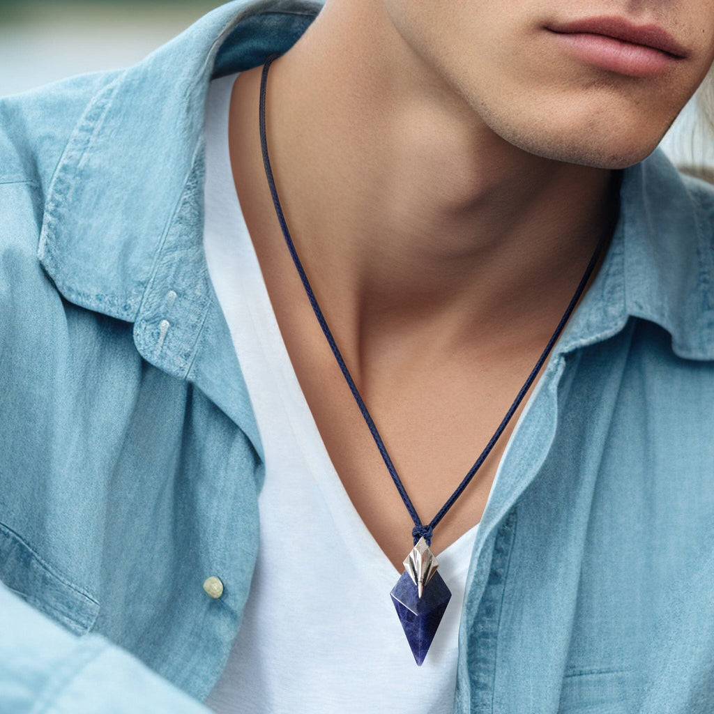 Trident Necklace Sodalite / L