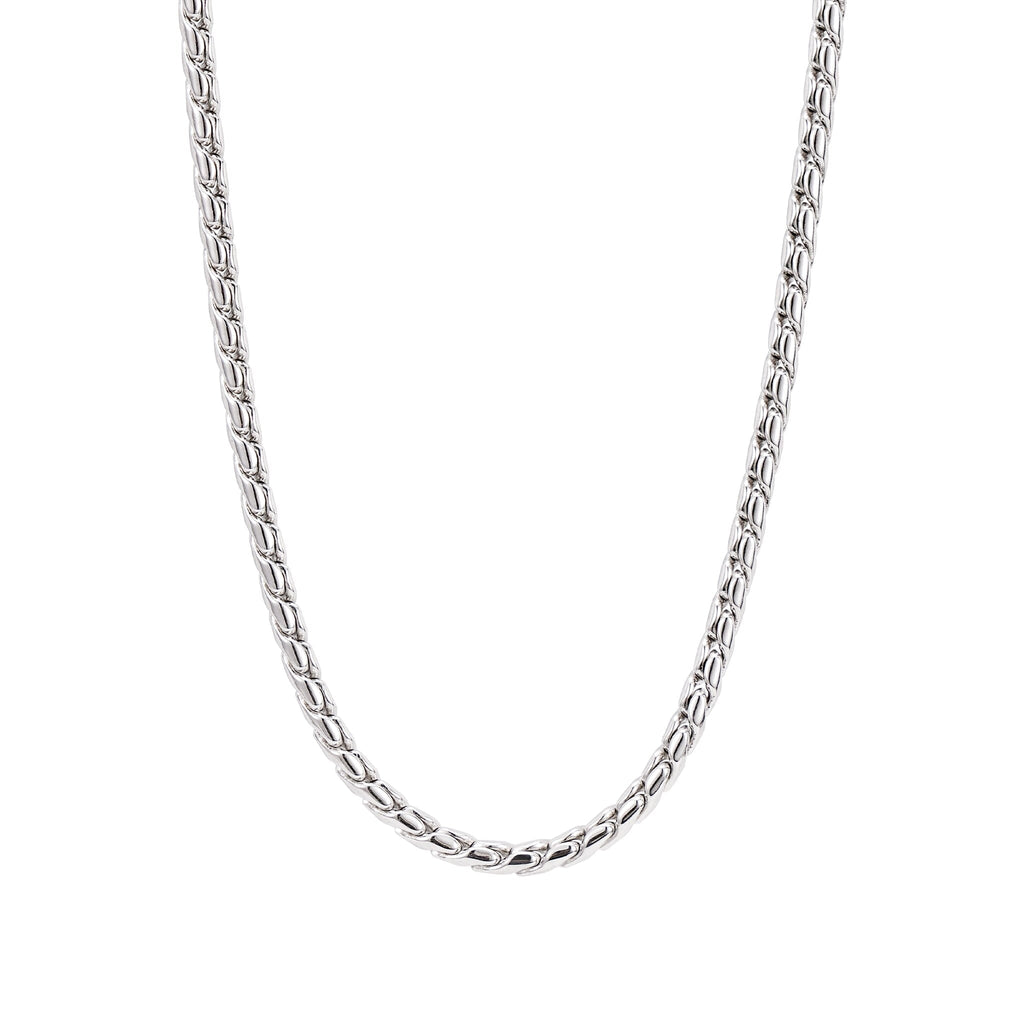 Capsule Lock Franco Necklace Silver