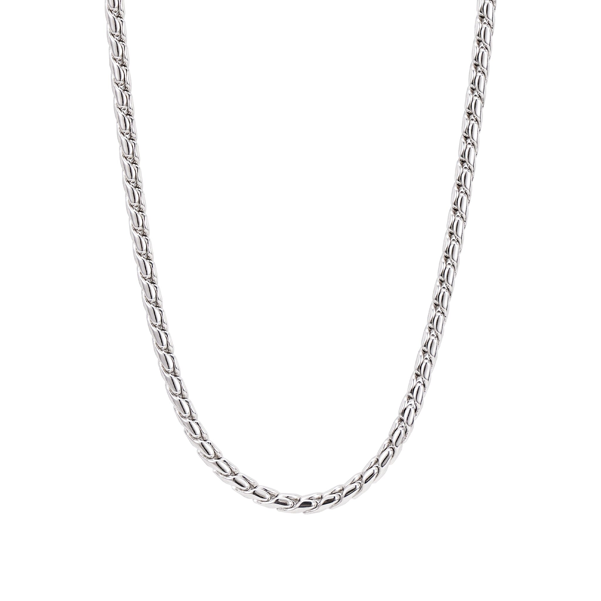 Capsule Lock Franco Necklace Silver