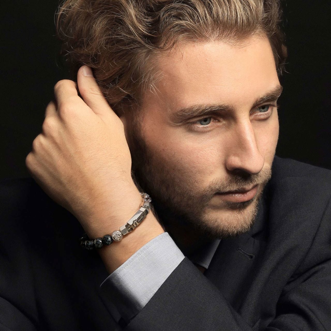 Square Link Bracelet Nuummite