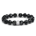 Algiz Bracelet Black Obsidian
