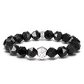 Tiwaz Algiz Bracelet Black Obsidian