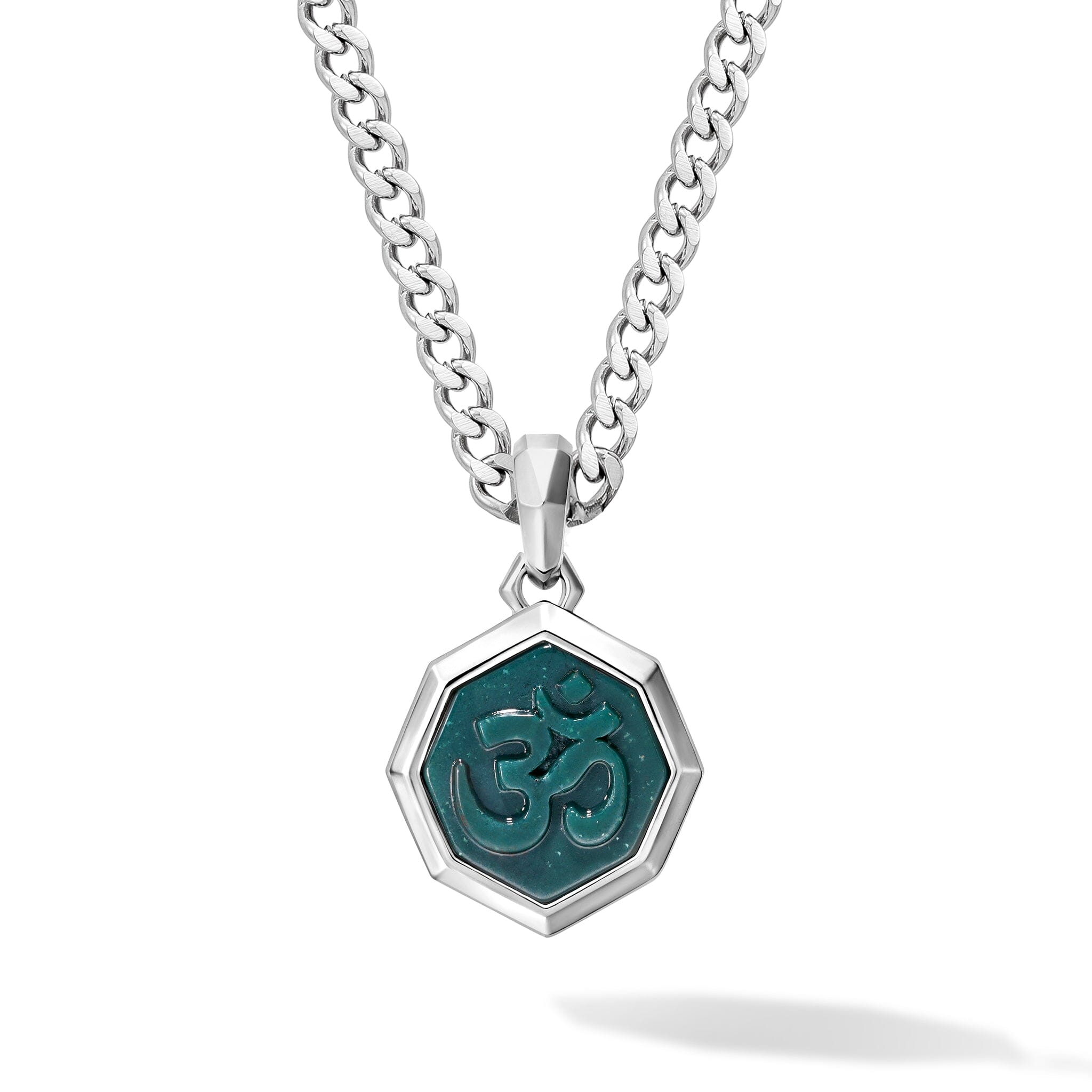 Om Sigil Necklace Bloodstone