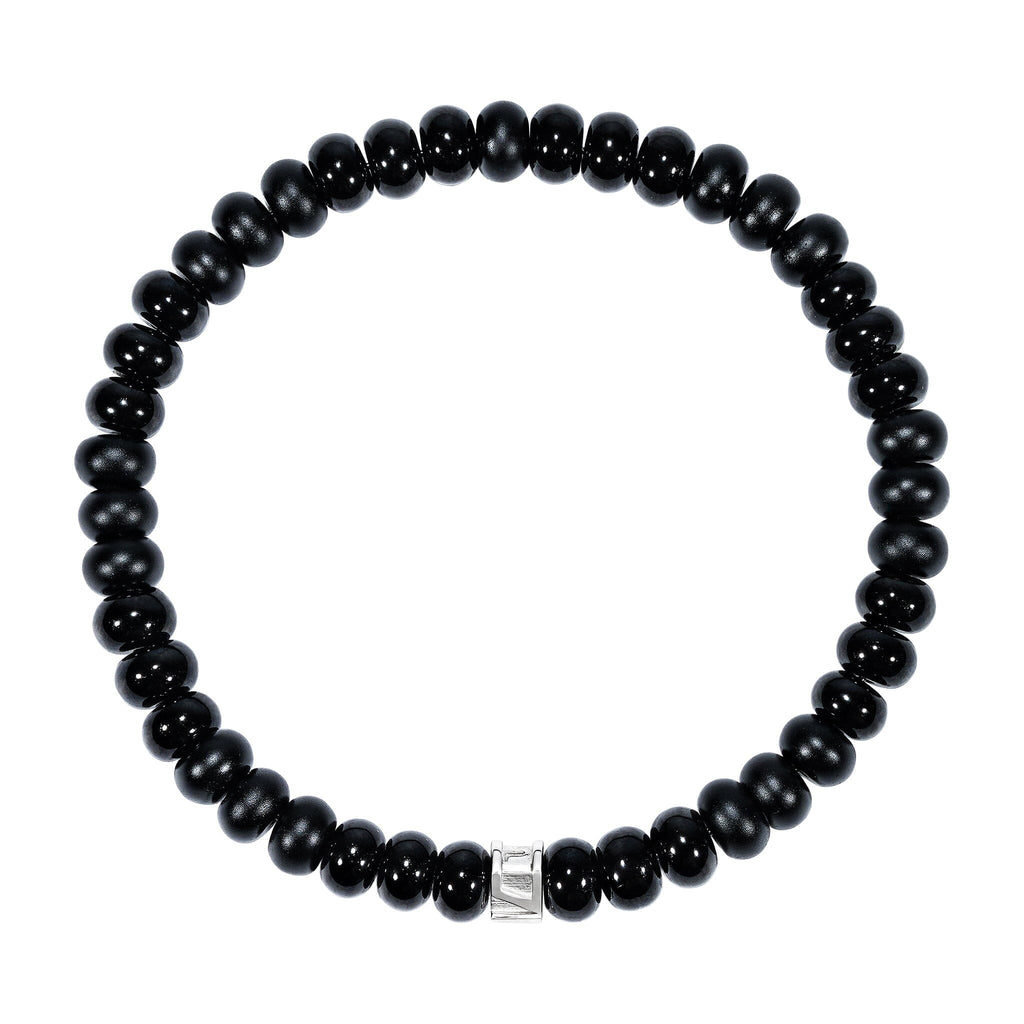 Rune Rondelle Bracelet Onyx
