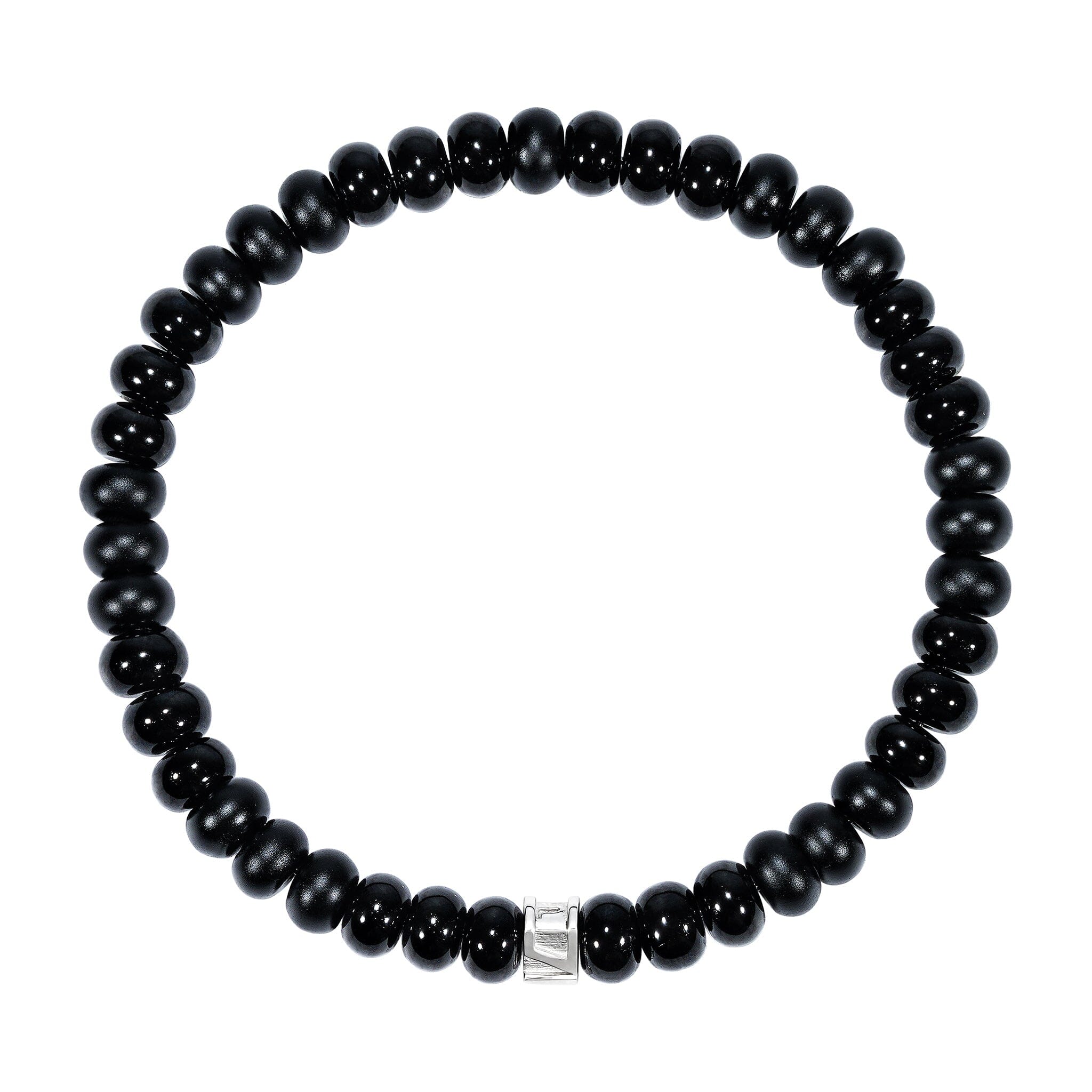 Rune Rondelle Bracelet Onyx