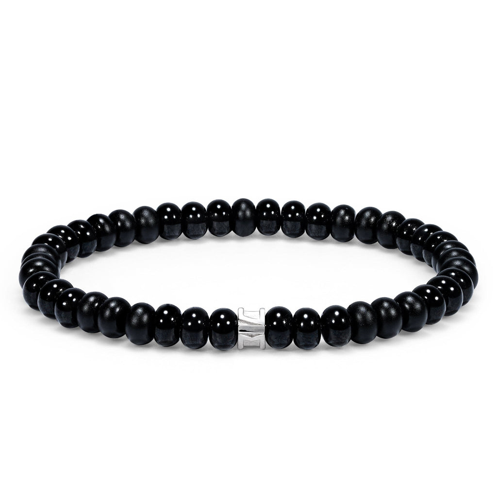 Rune Rondelle Bracelet Onyx