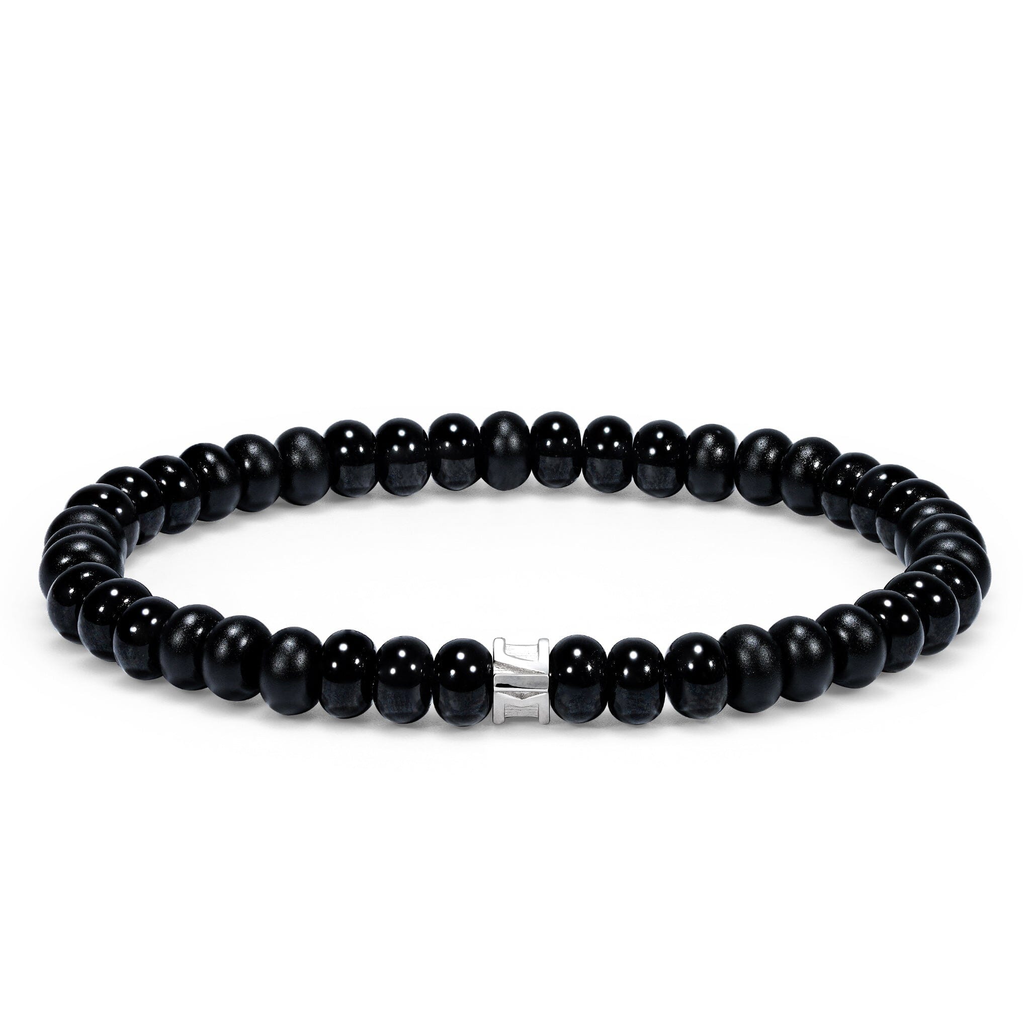 Rune Rondelle Bracelet Onyx