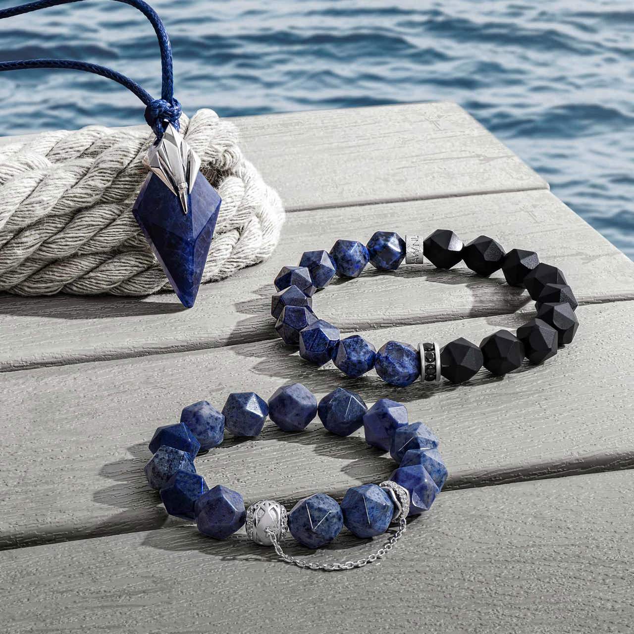 Poseidon Bracelet Onyx & Dumortierite