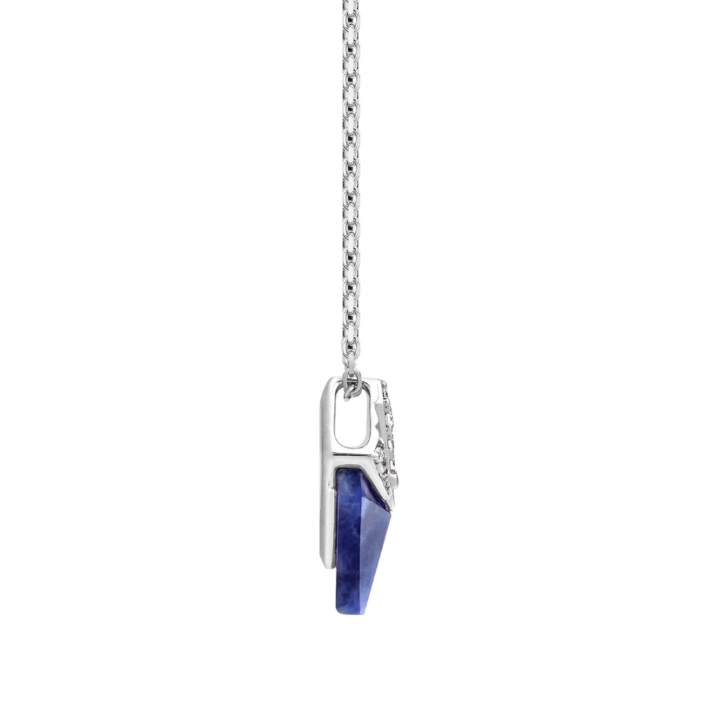 Trident Necklace Sodalite Pavé