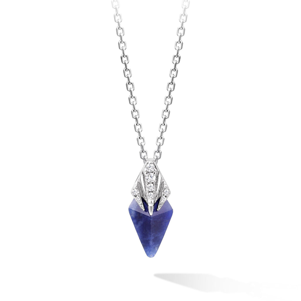 Trident Necklace Sodalite Pavé