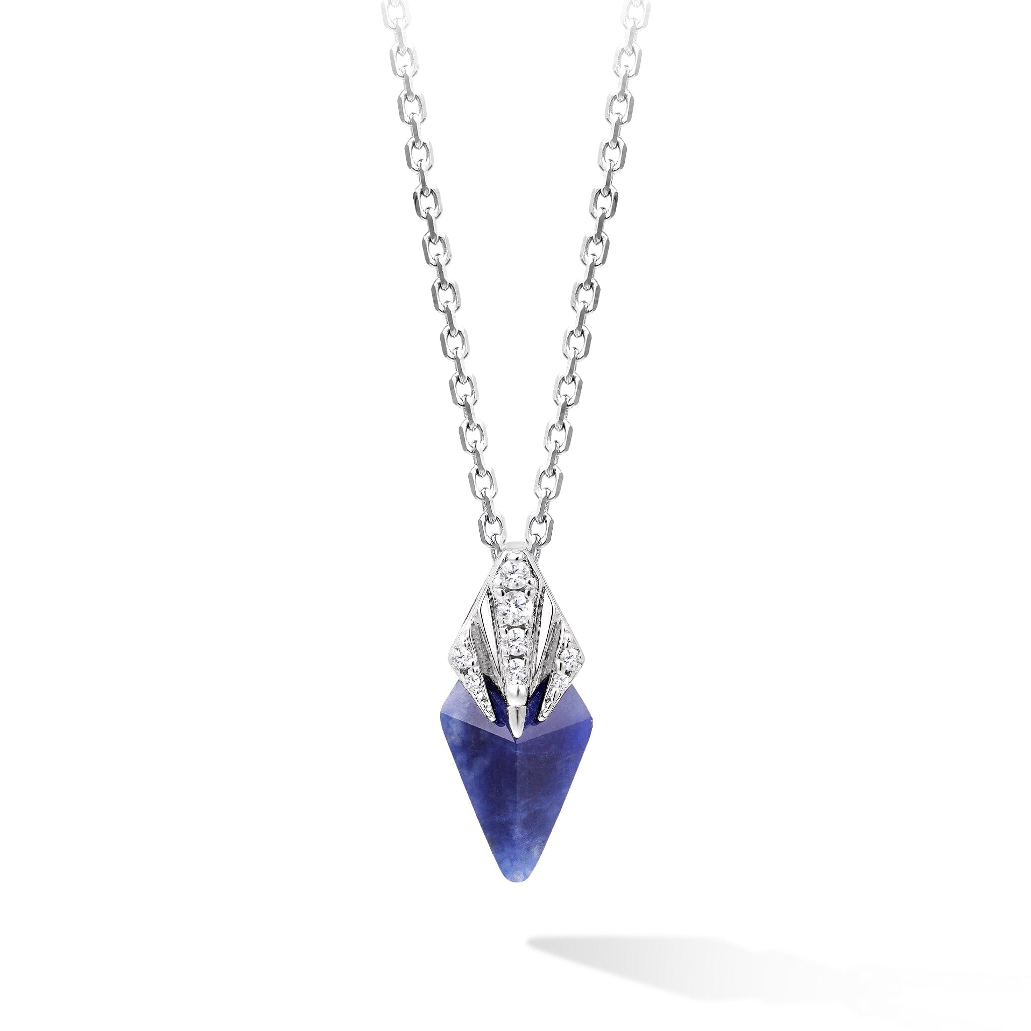 Trident Necklace Sodalite Pavé