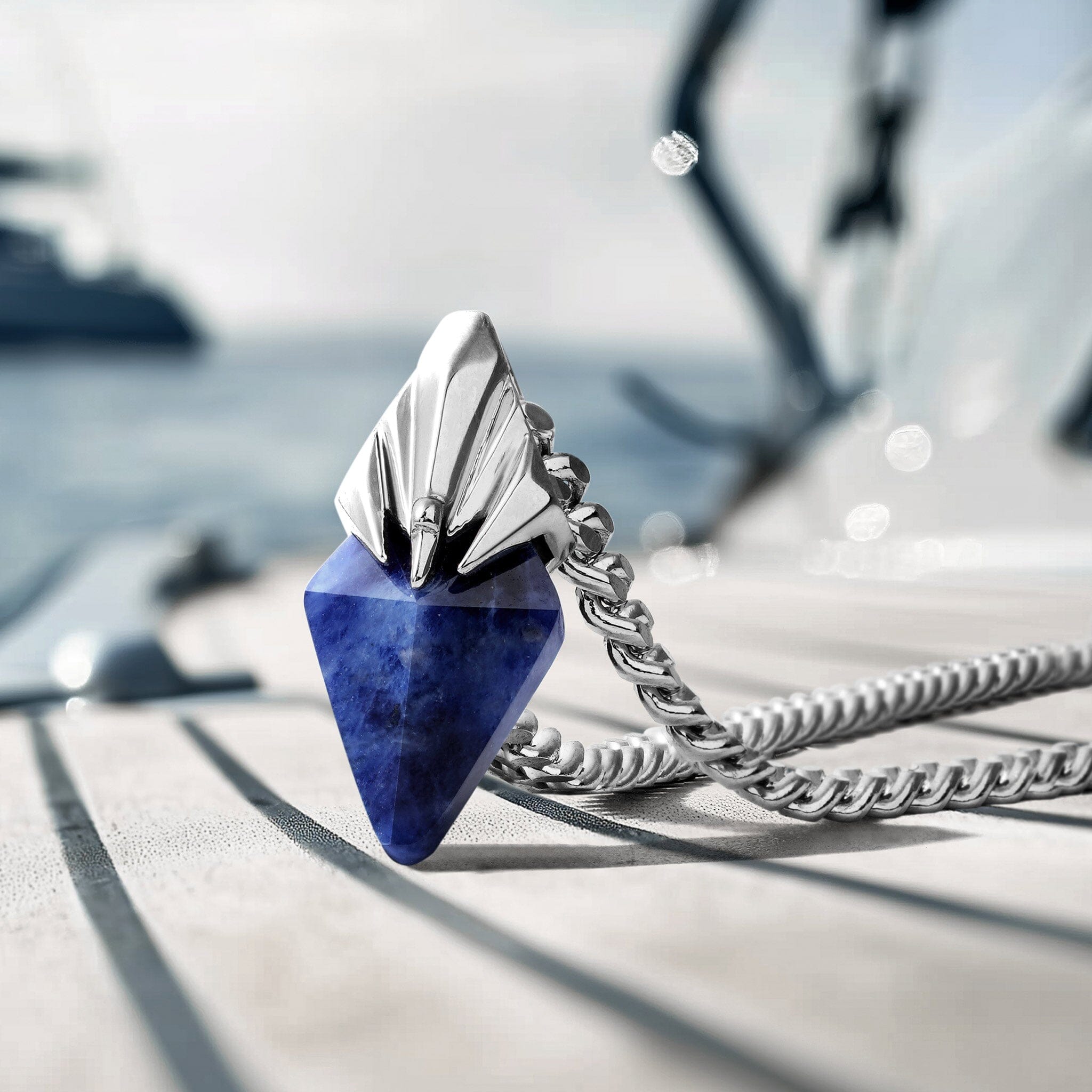 Trident Necklace Sodalite / S