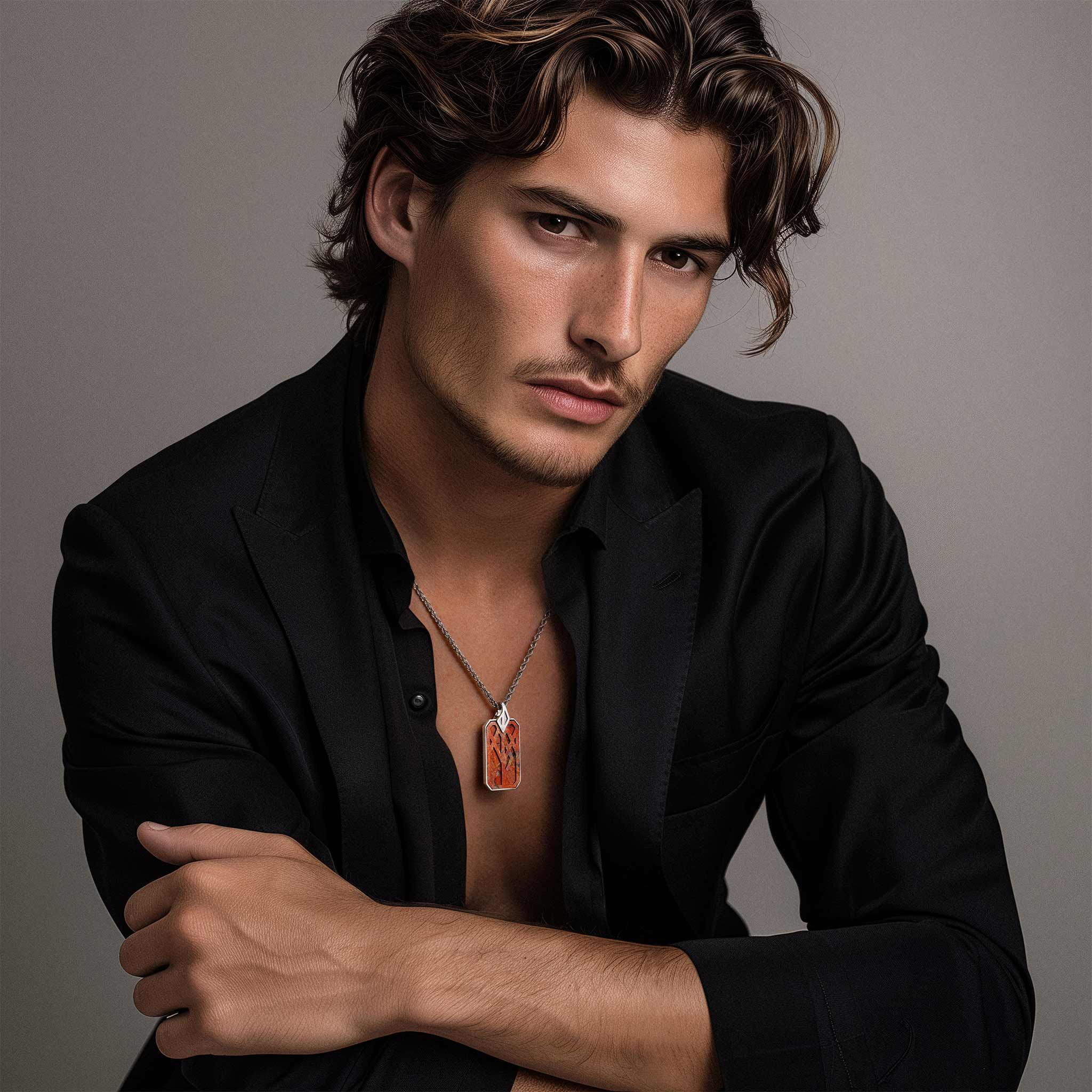 Bind Rune Necklace Brecciated Jasper