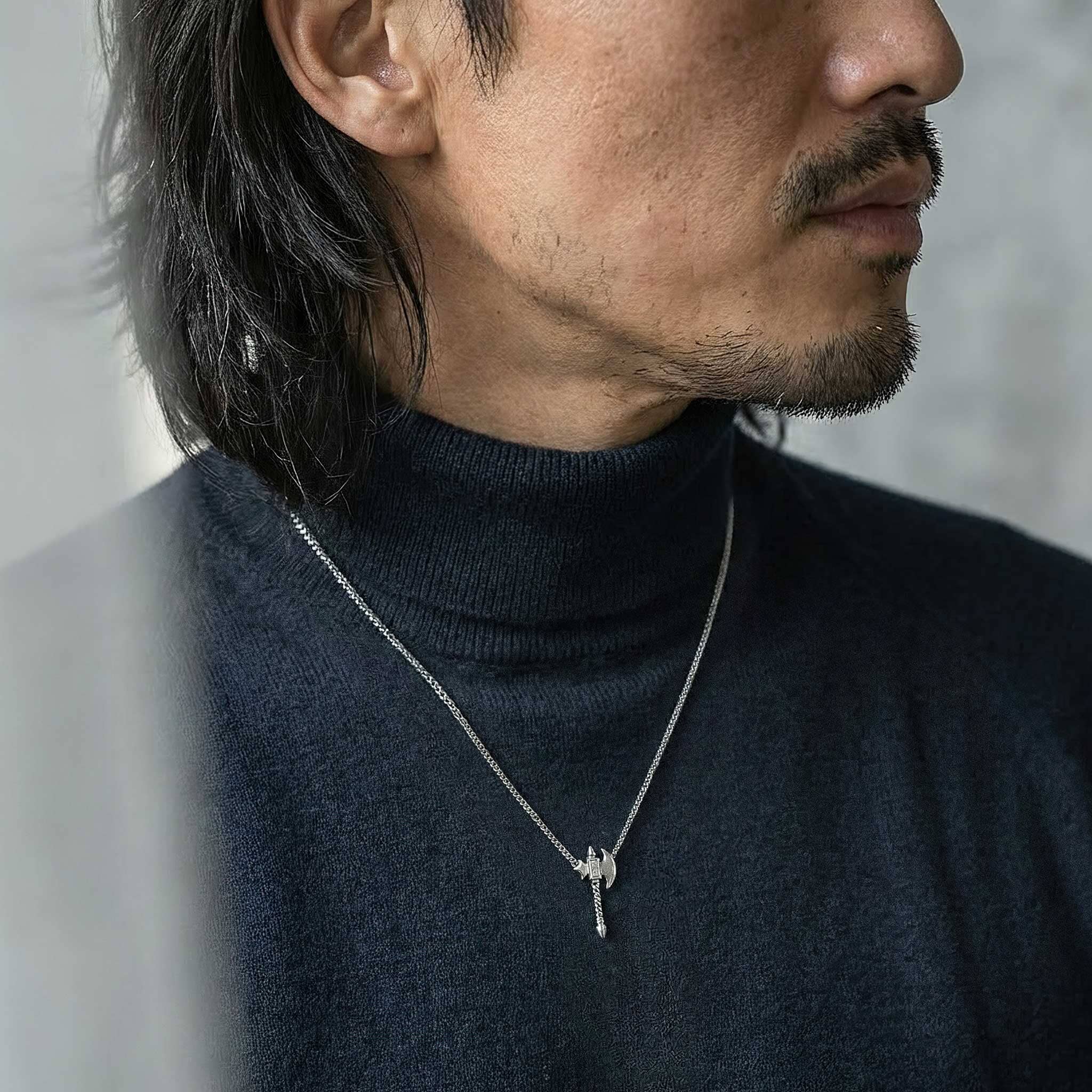 Ritual Axe Curb Necklace Meteorite