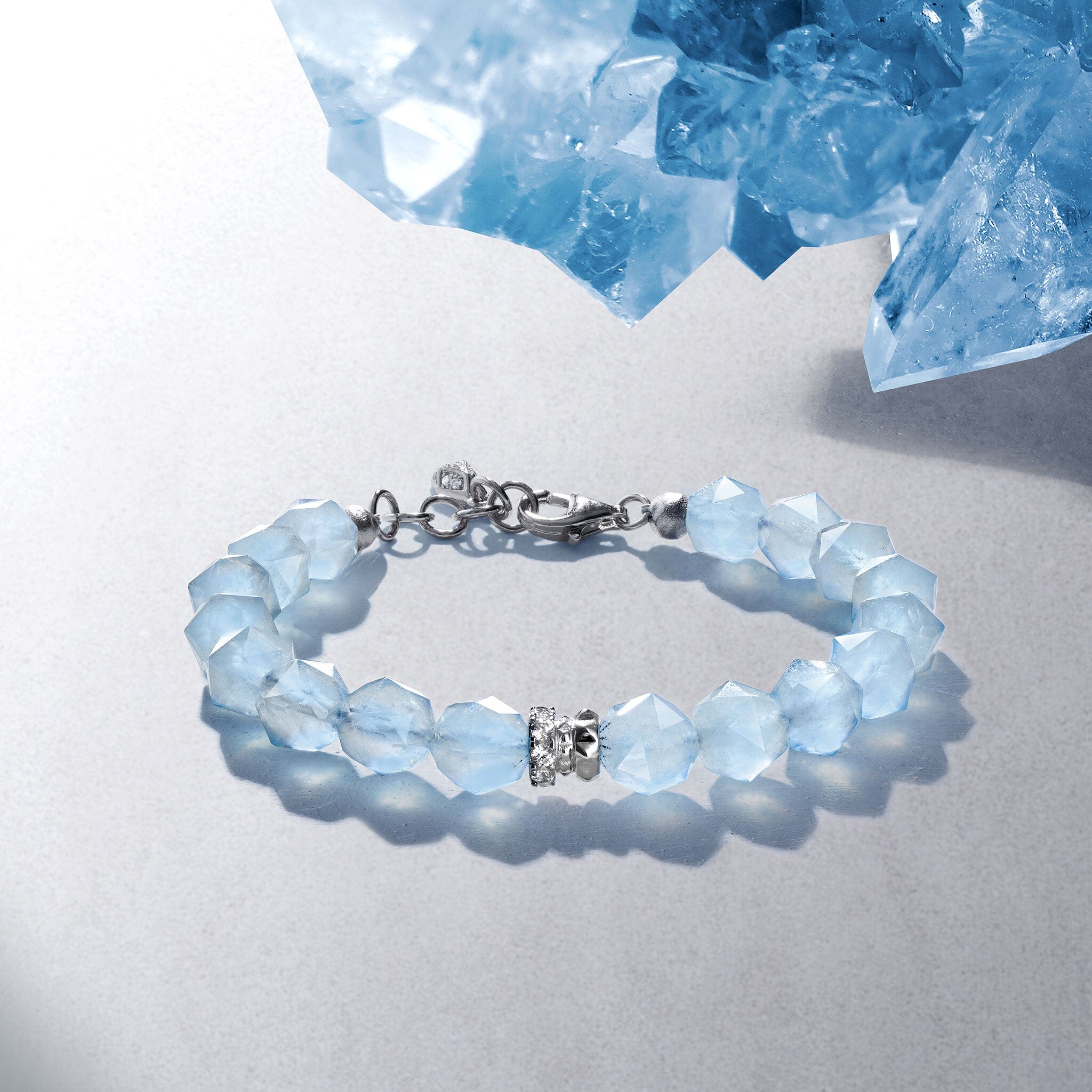Chestnut Rose Bracelet Aquamarine