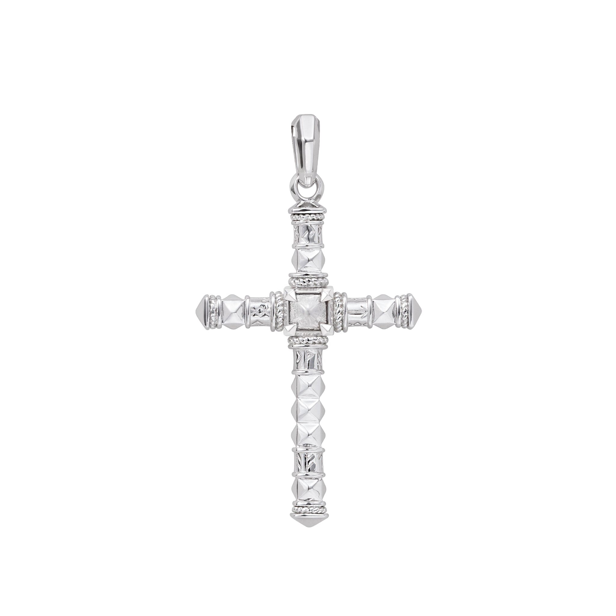 Rune Cross Necklace Meteorite