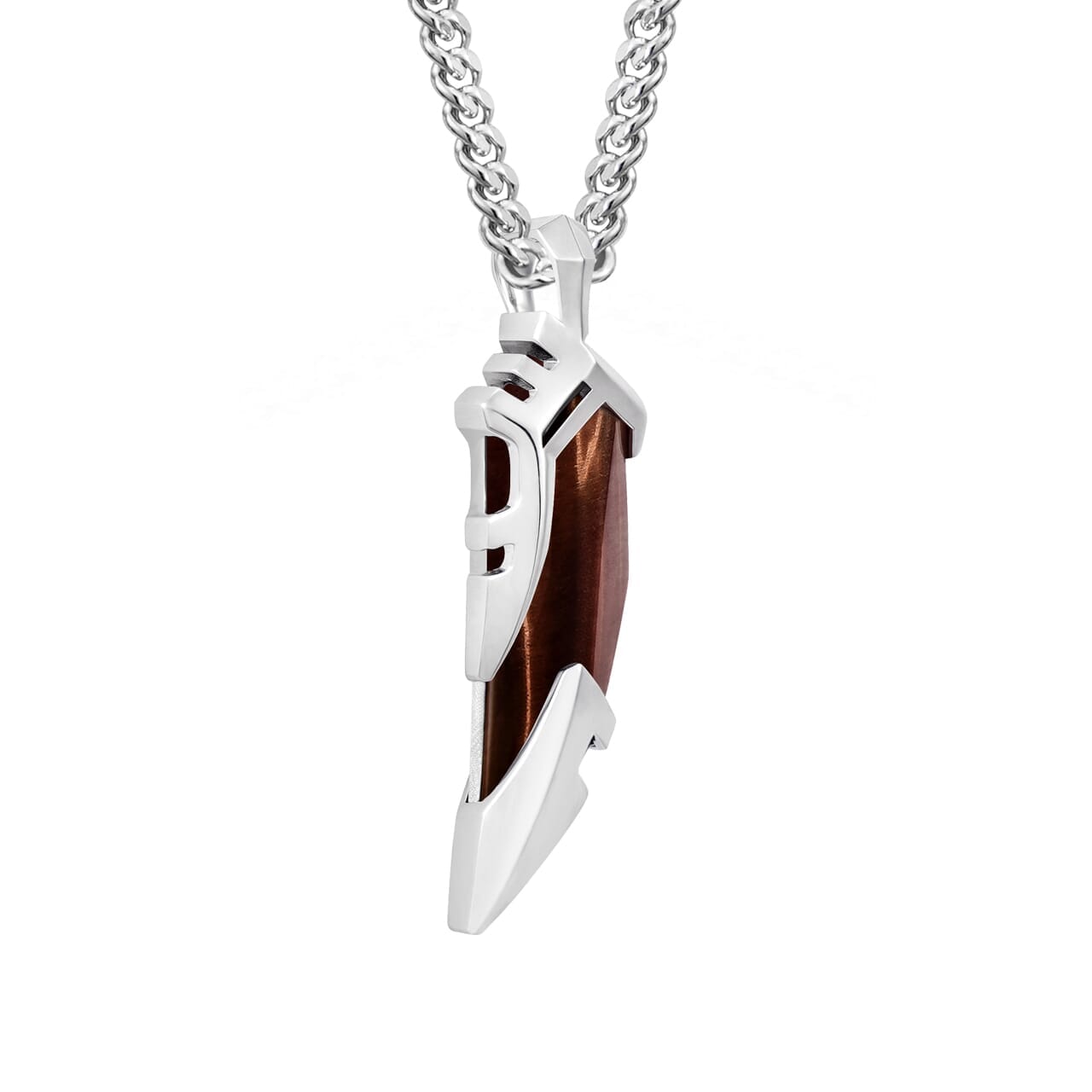 Tiger Fang Necklace Red Tiger Eye