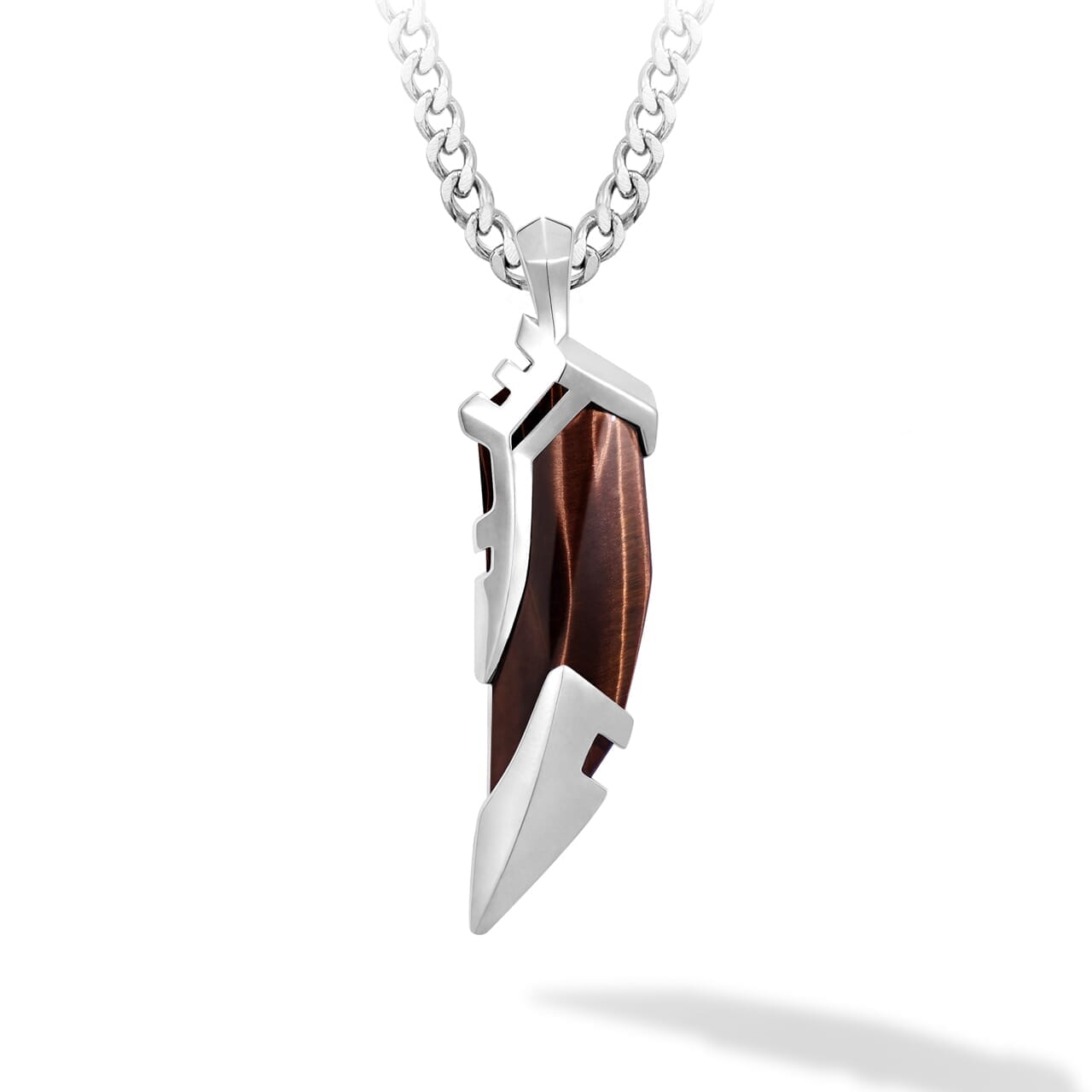 Tiger Fang Necklace Red Tiger Eye