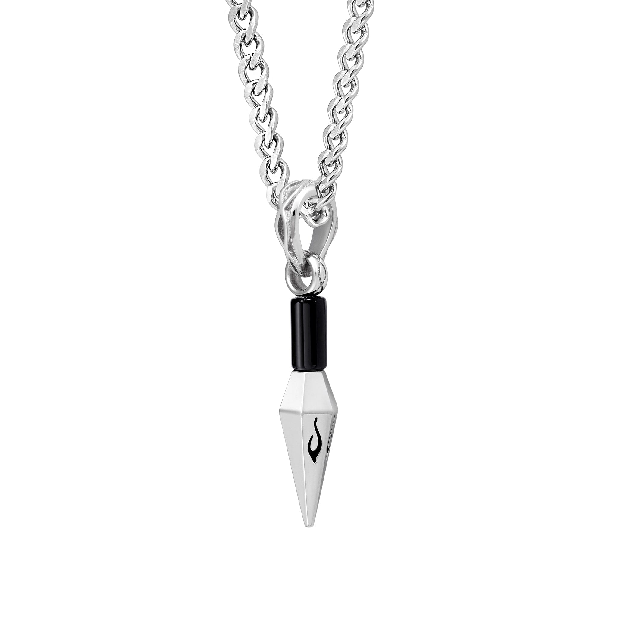 Vajra Spike Necklace Black Obsidian