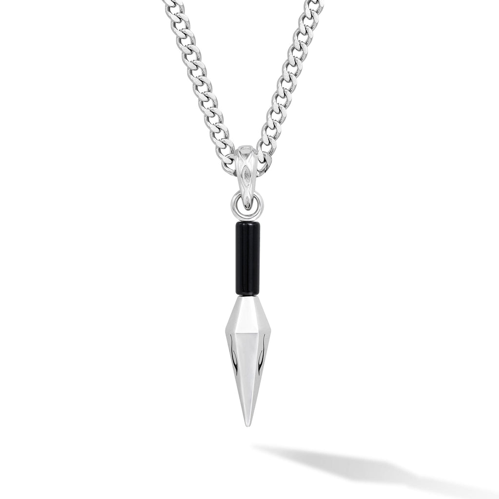 Vajra Spike Necklace Black Obsidian