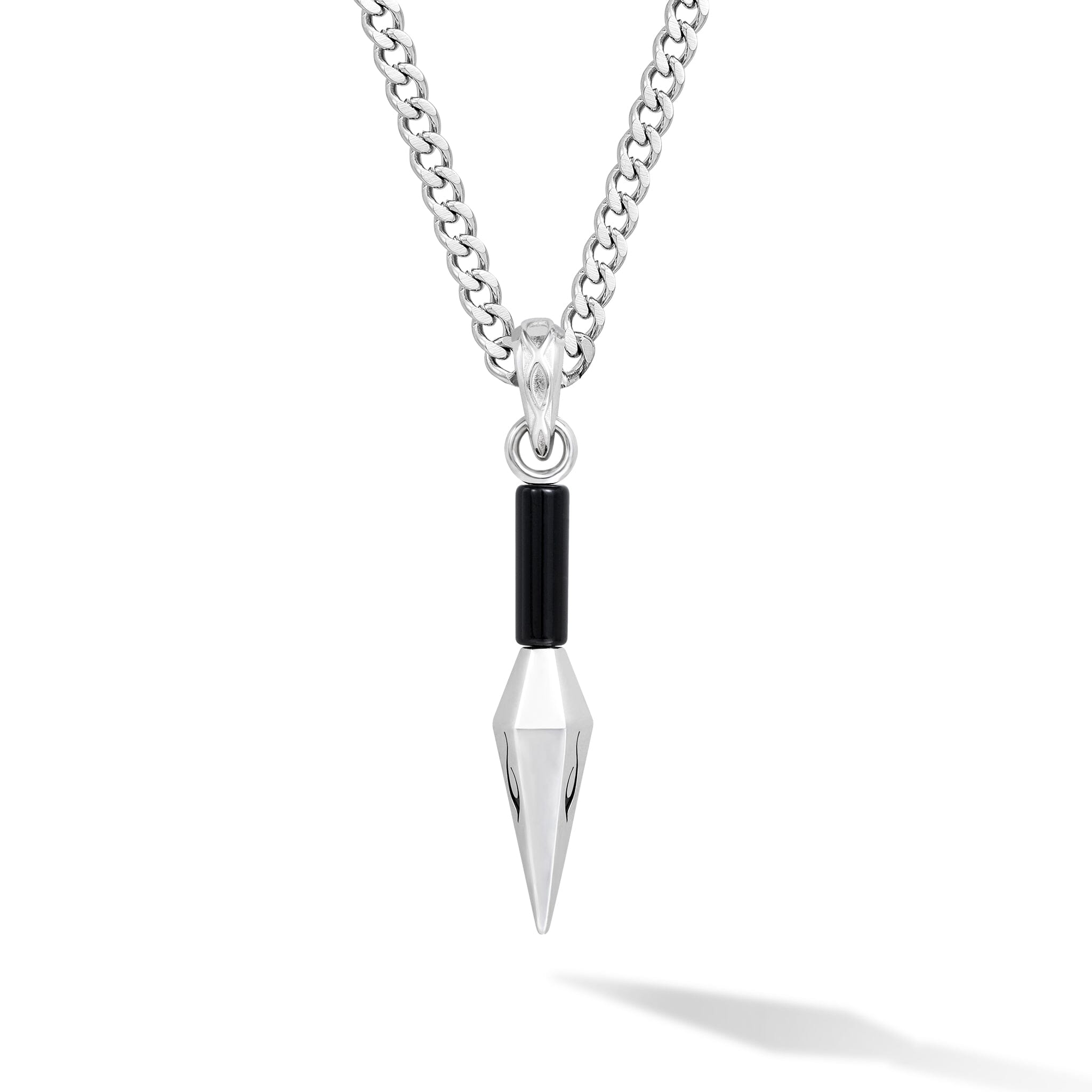 Vajra Spike Necklace Black Obsidian