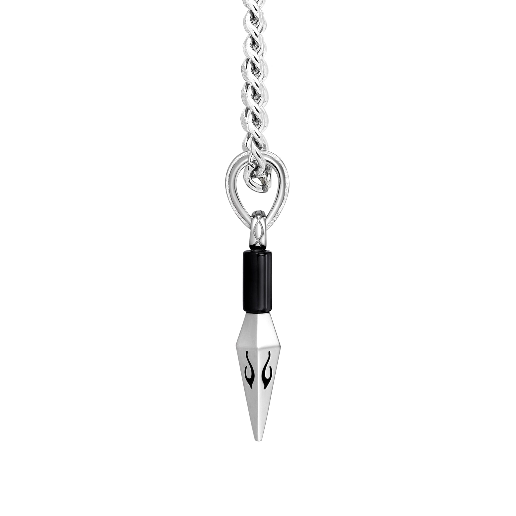 Vajra Spike Necklace Black Obsidian