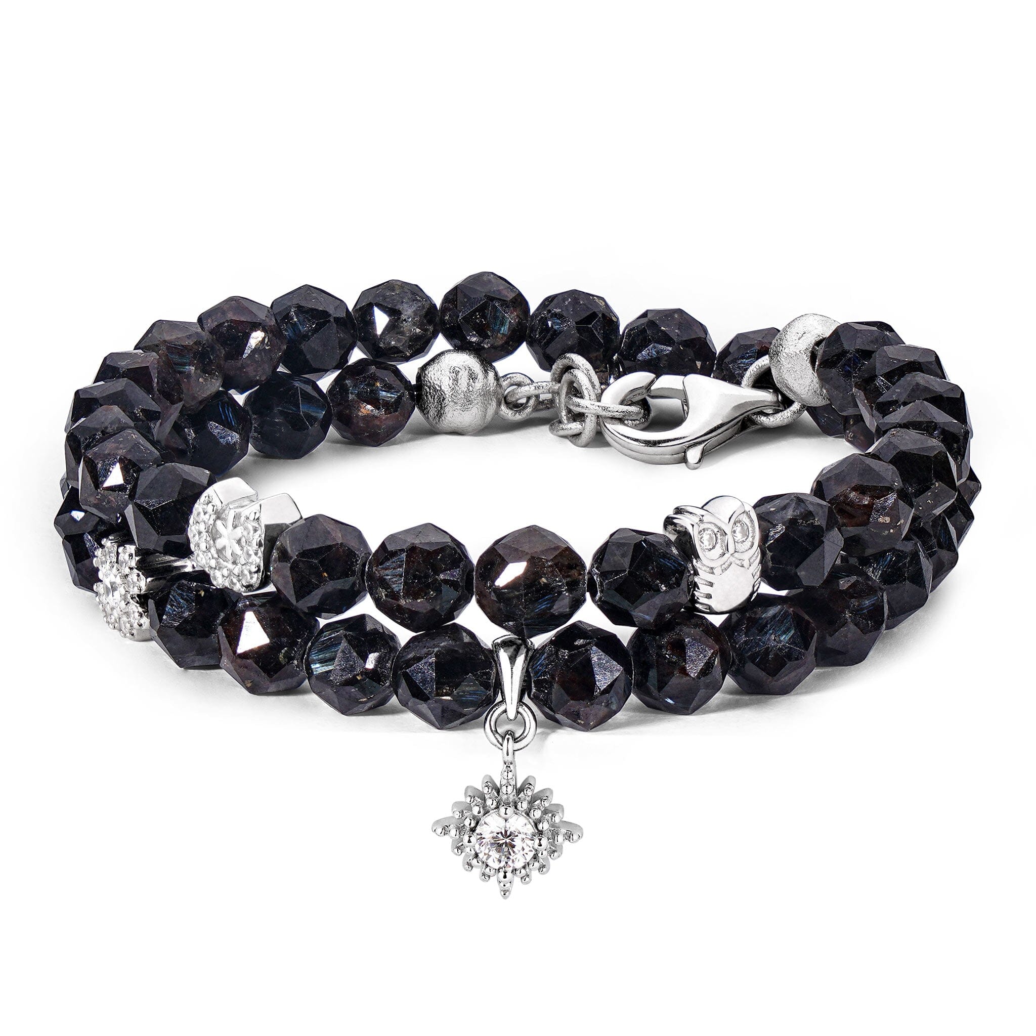 Sorcerer Double Wrap Bracelet Nuummite Star
