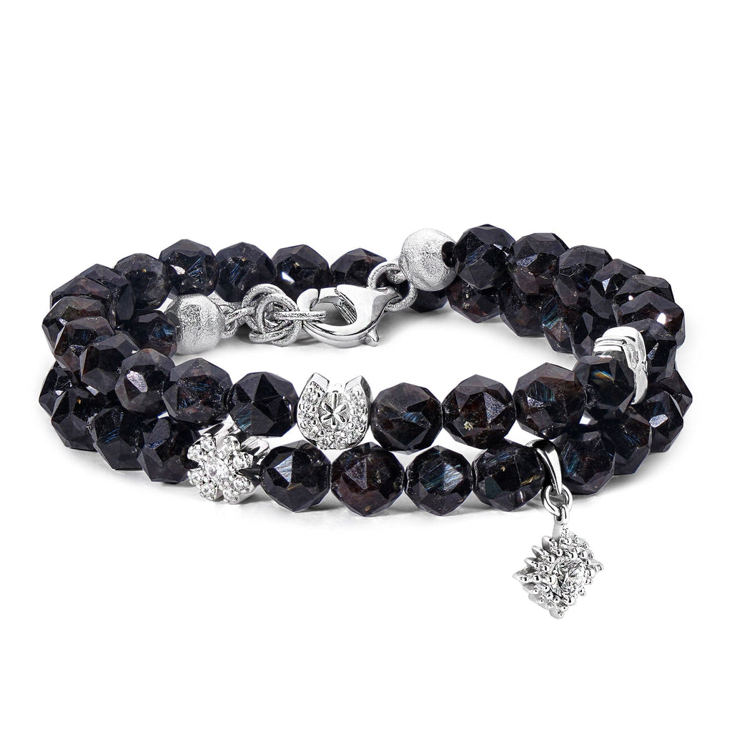 Sorcerer Double Wrap Bracelet Nuummite Star
