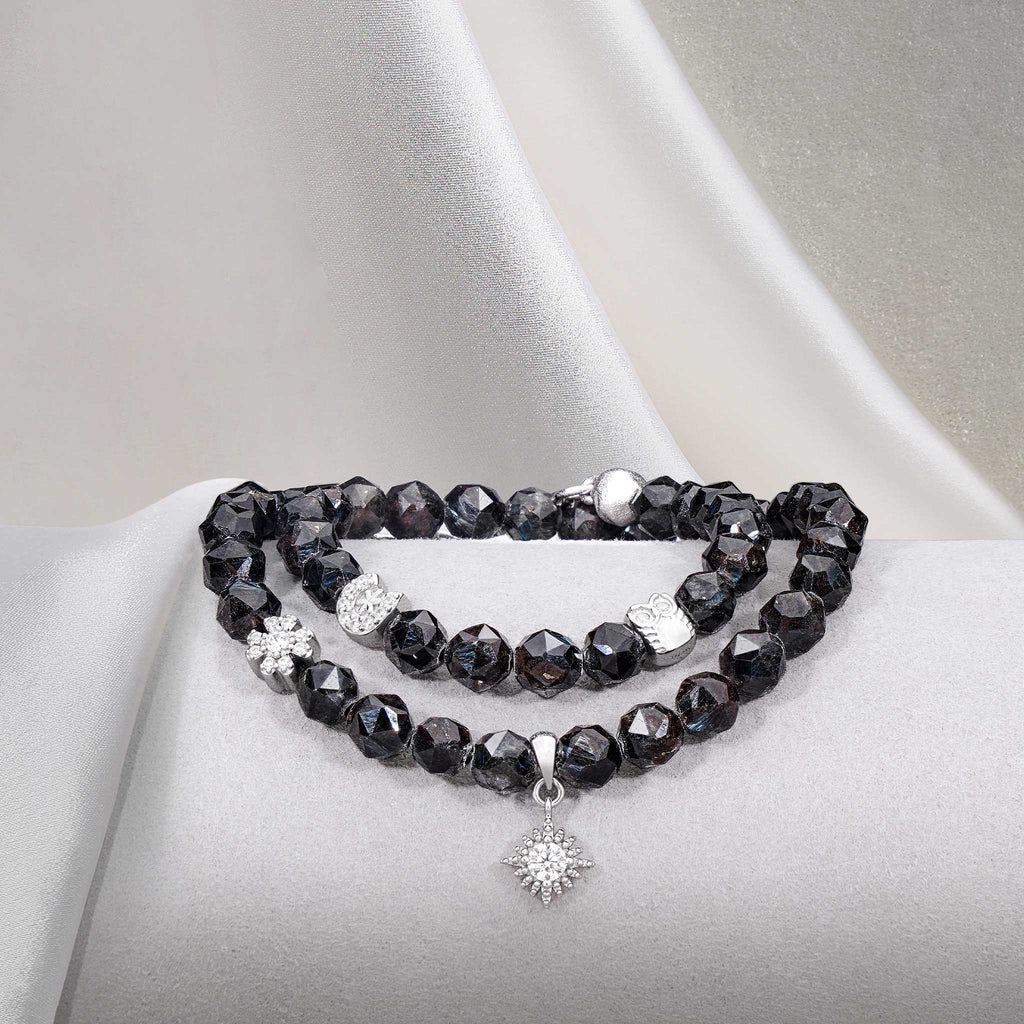 Sorcerer Double Wrap Bracelet Nuummite Star