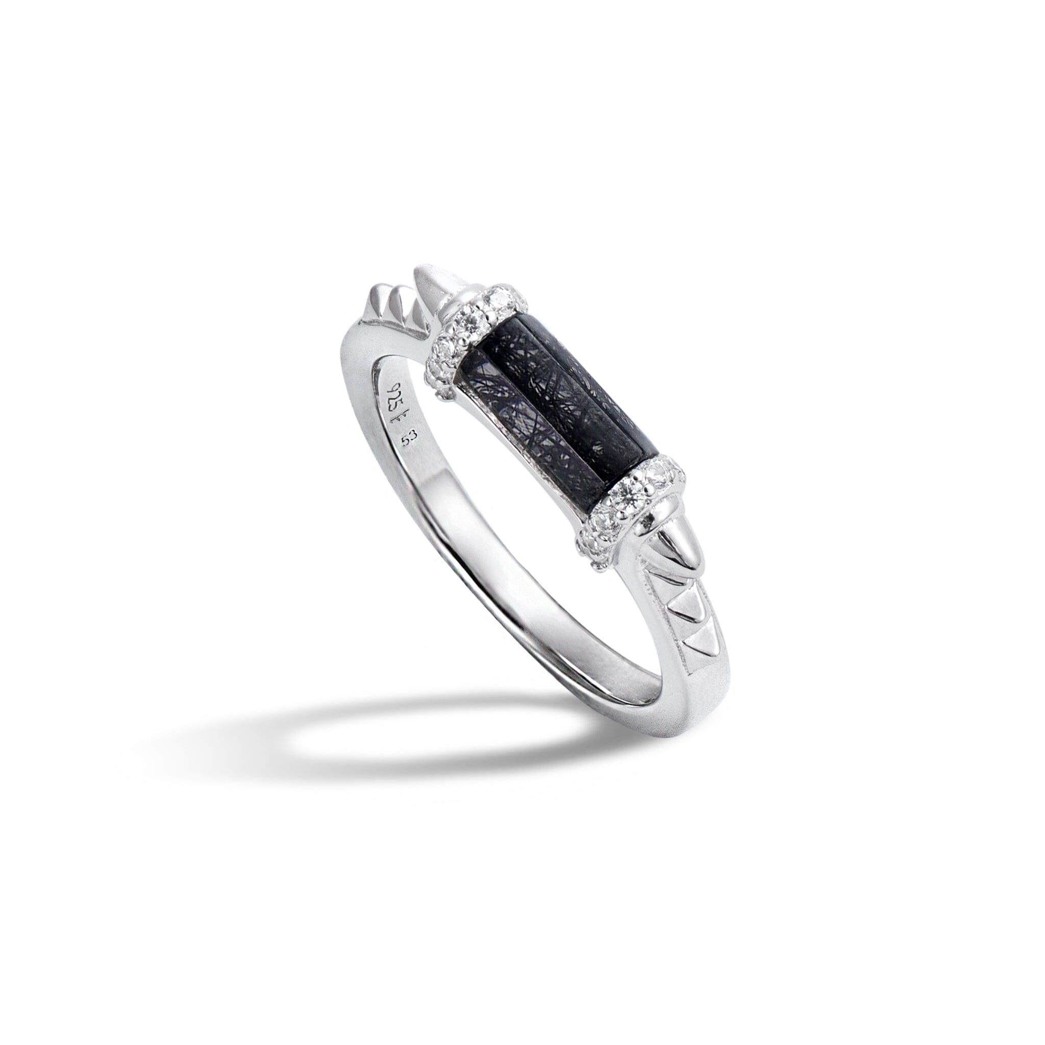 Continuum Ring Black Rutilated Quartz