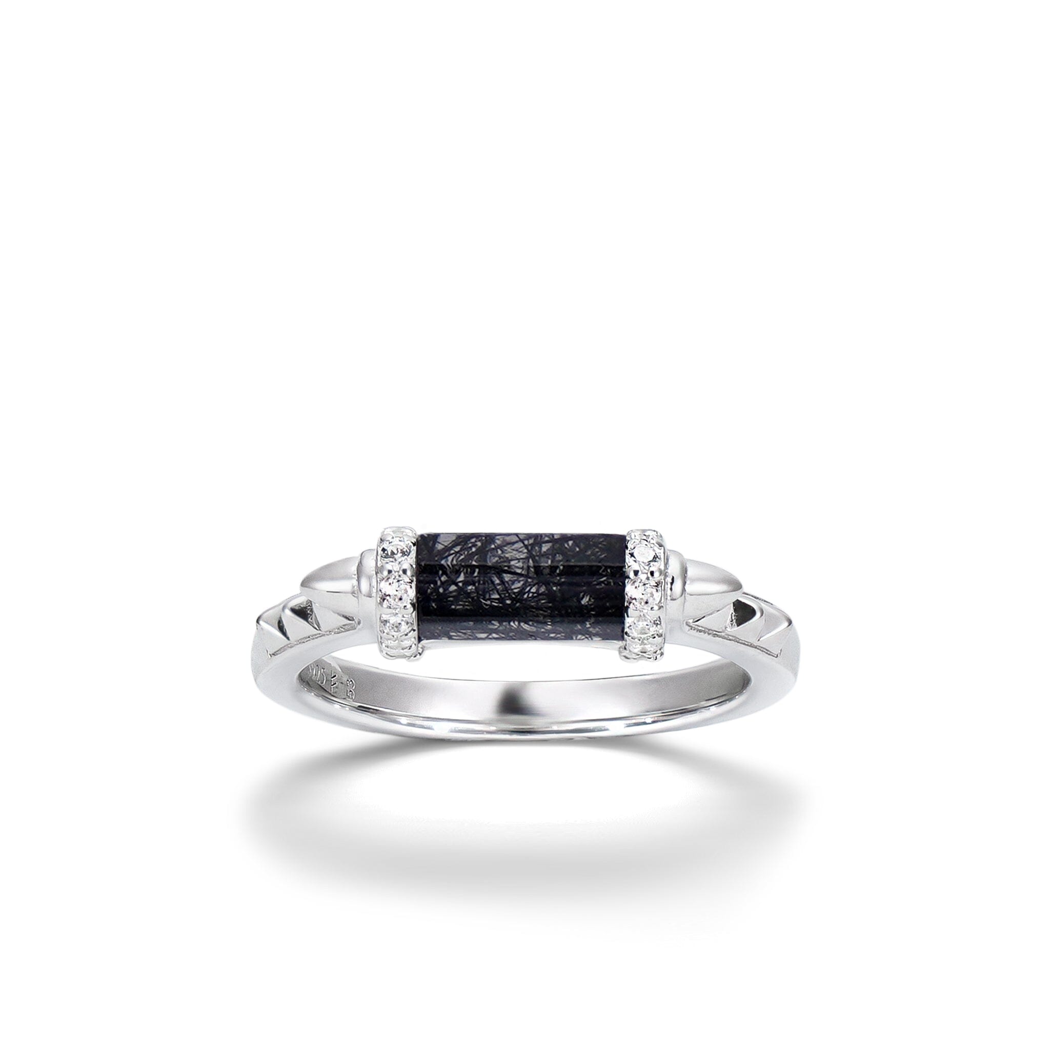 Continuum Ring Black Rutilated Quartz