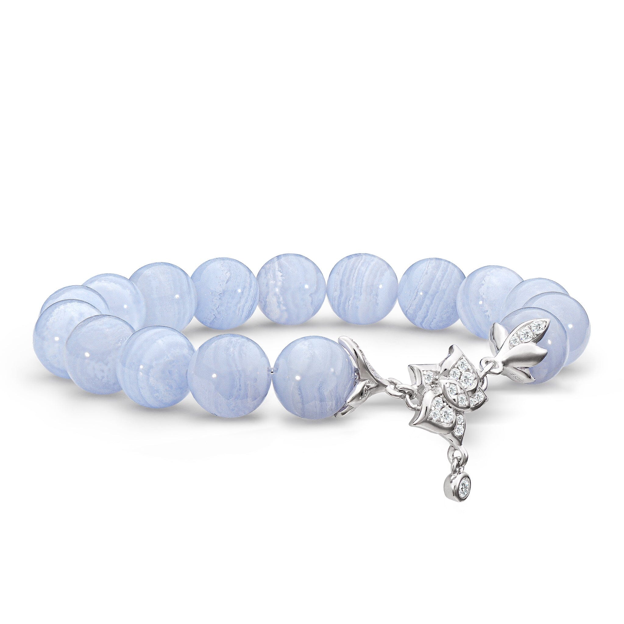 Moon Orchid Bracelet Blue Lace Agate