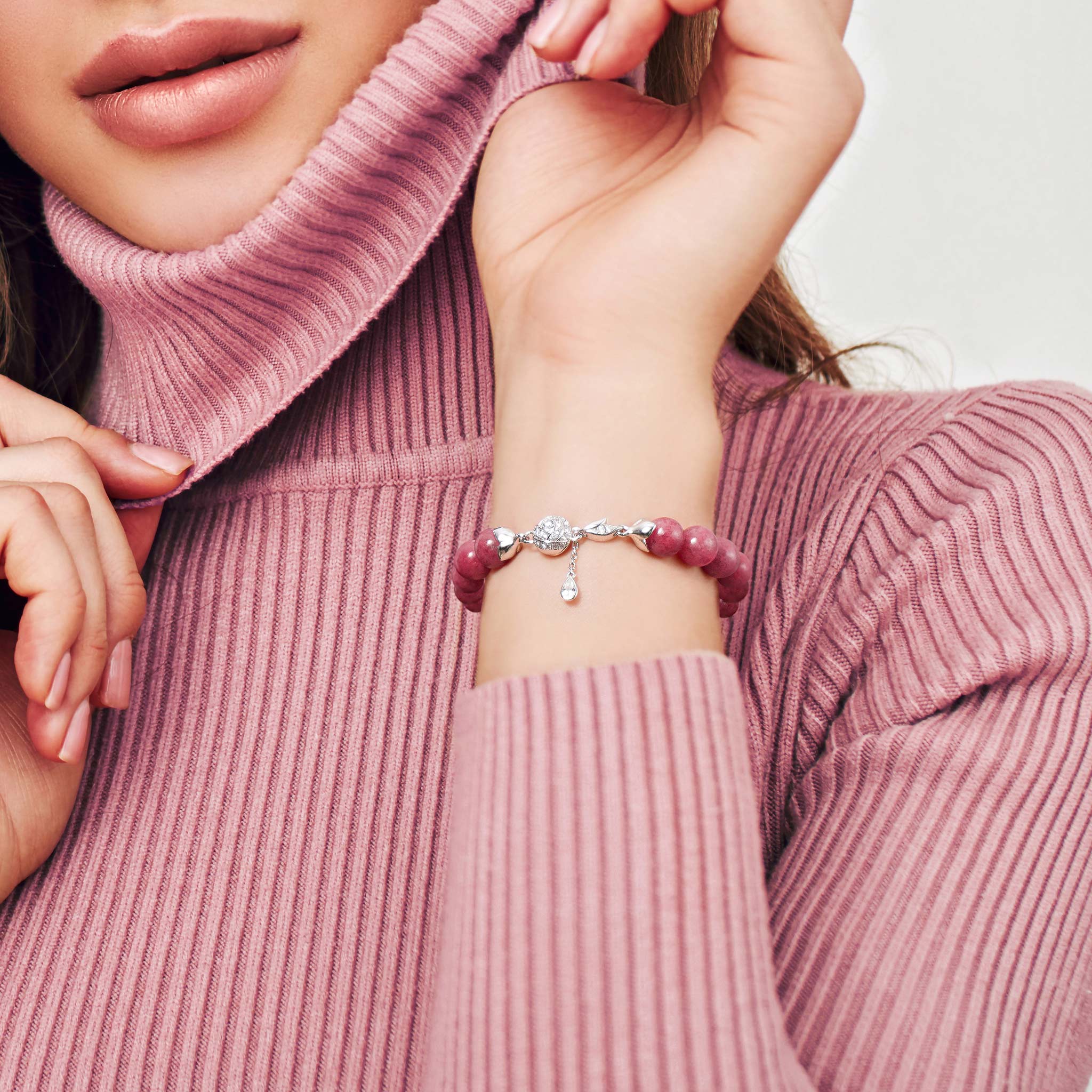 Rose Bracelet Rhodonite