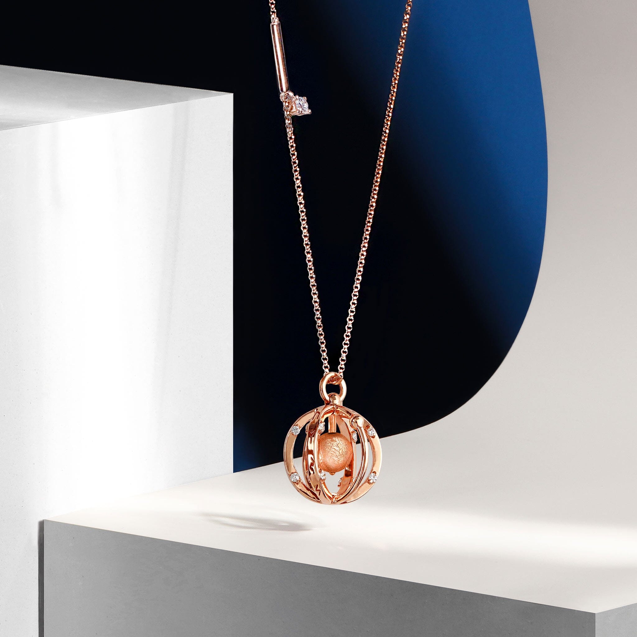 Runic Orb Locket Necklace Meteorite