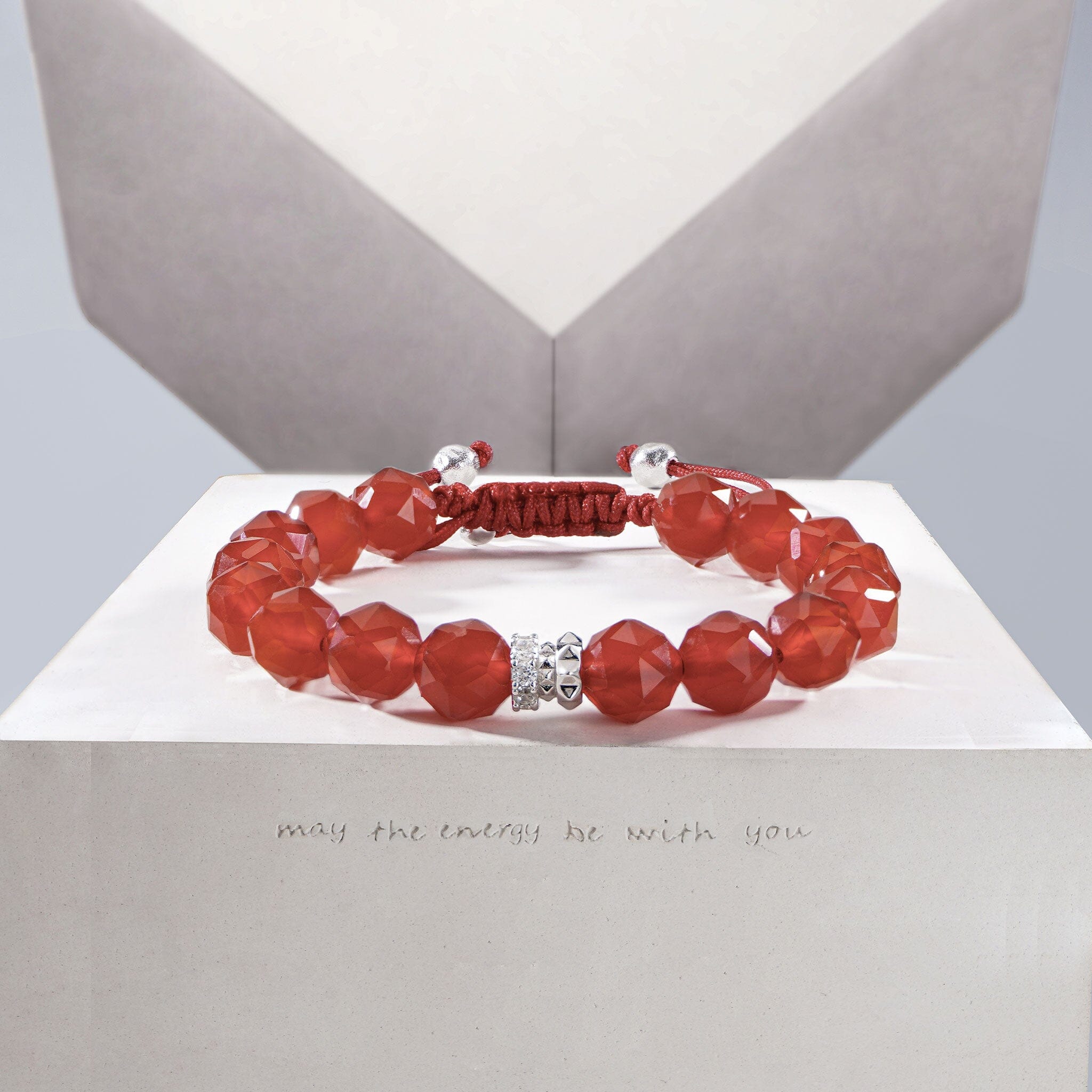 Chestnut Rose Bracelet Red Agate