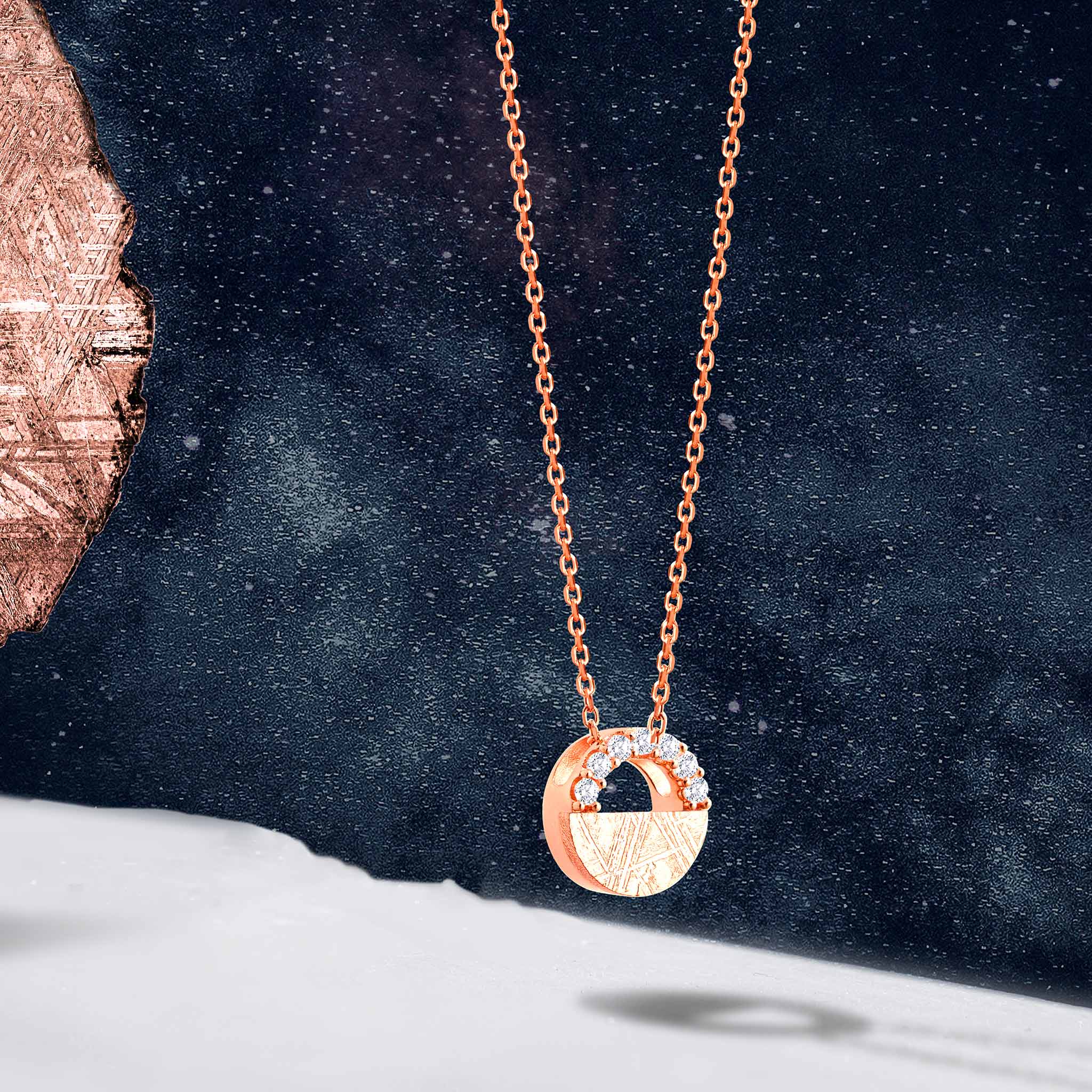 Starry Night Necklace Meteorite